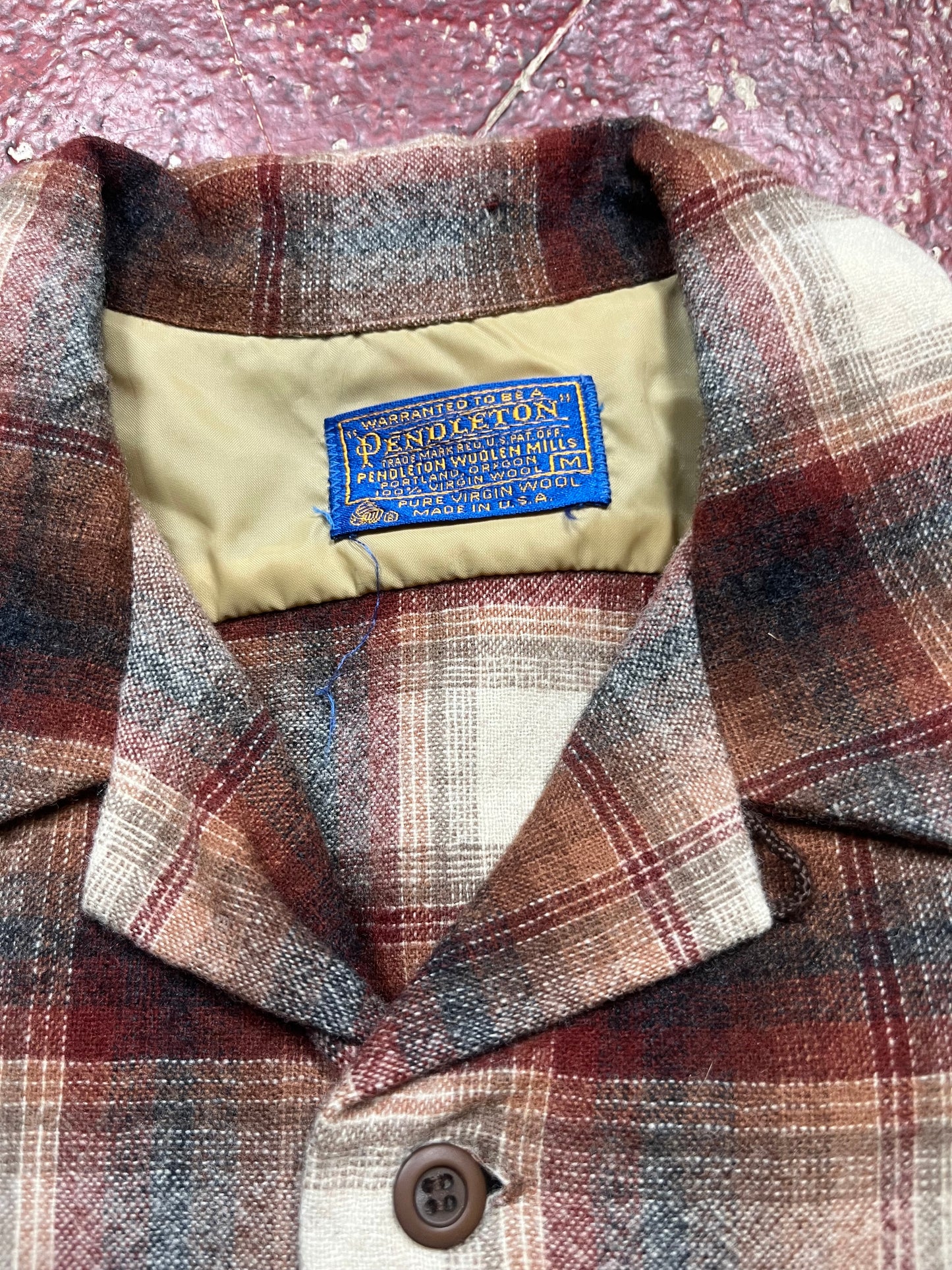 60s Pendleton Loop Collar Long Sleeve Board Shirt