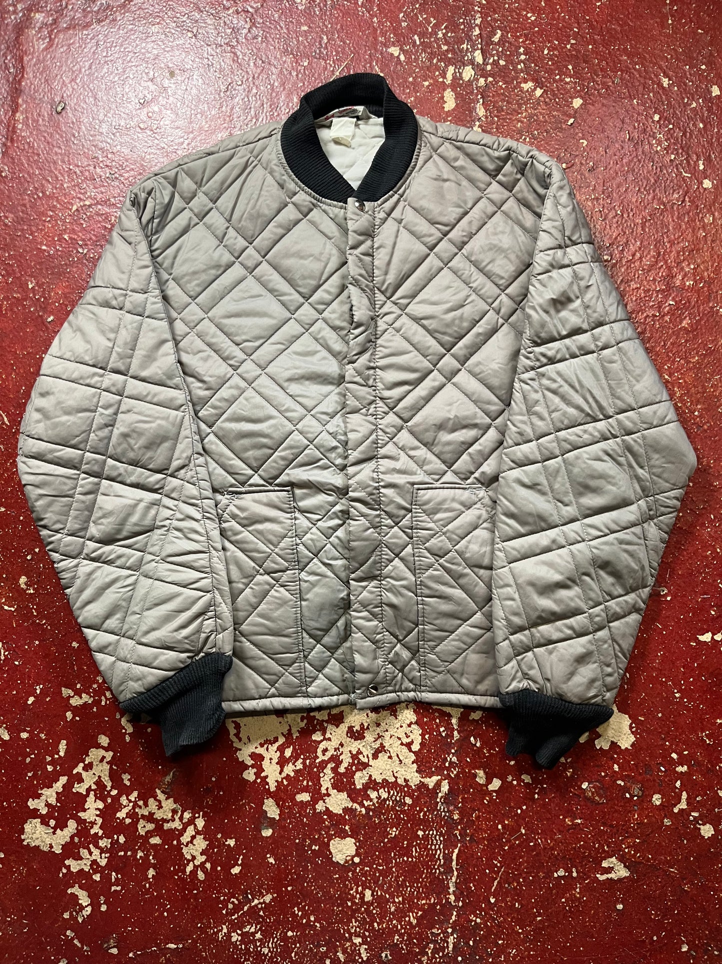 50s Penneys Towncraft Grey Quilted Jacket