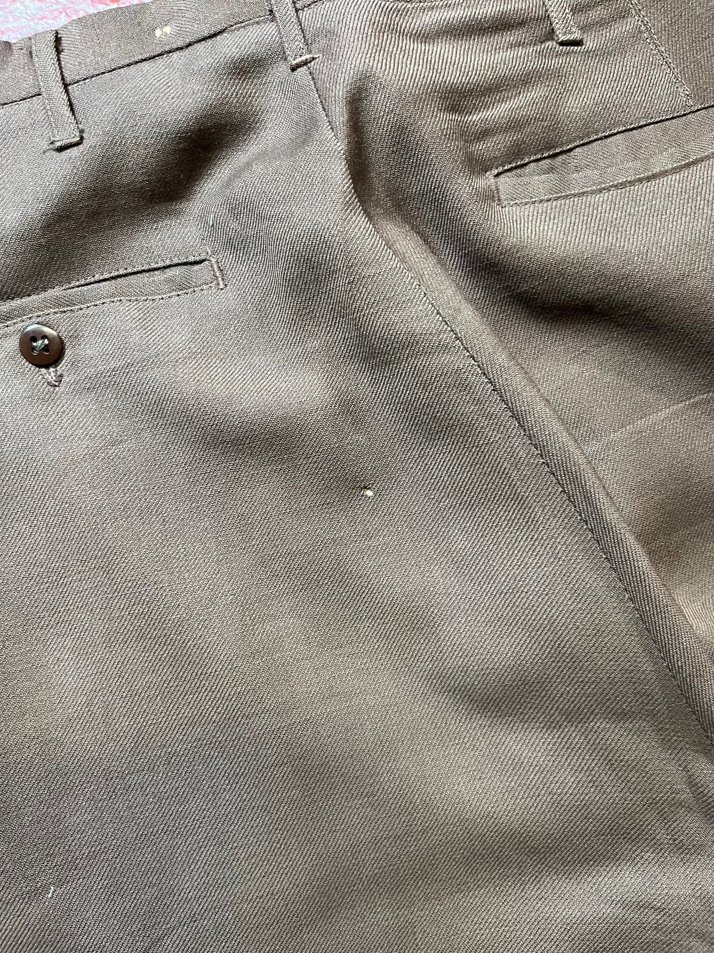 50s Brown Drop Loop Pants