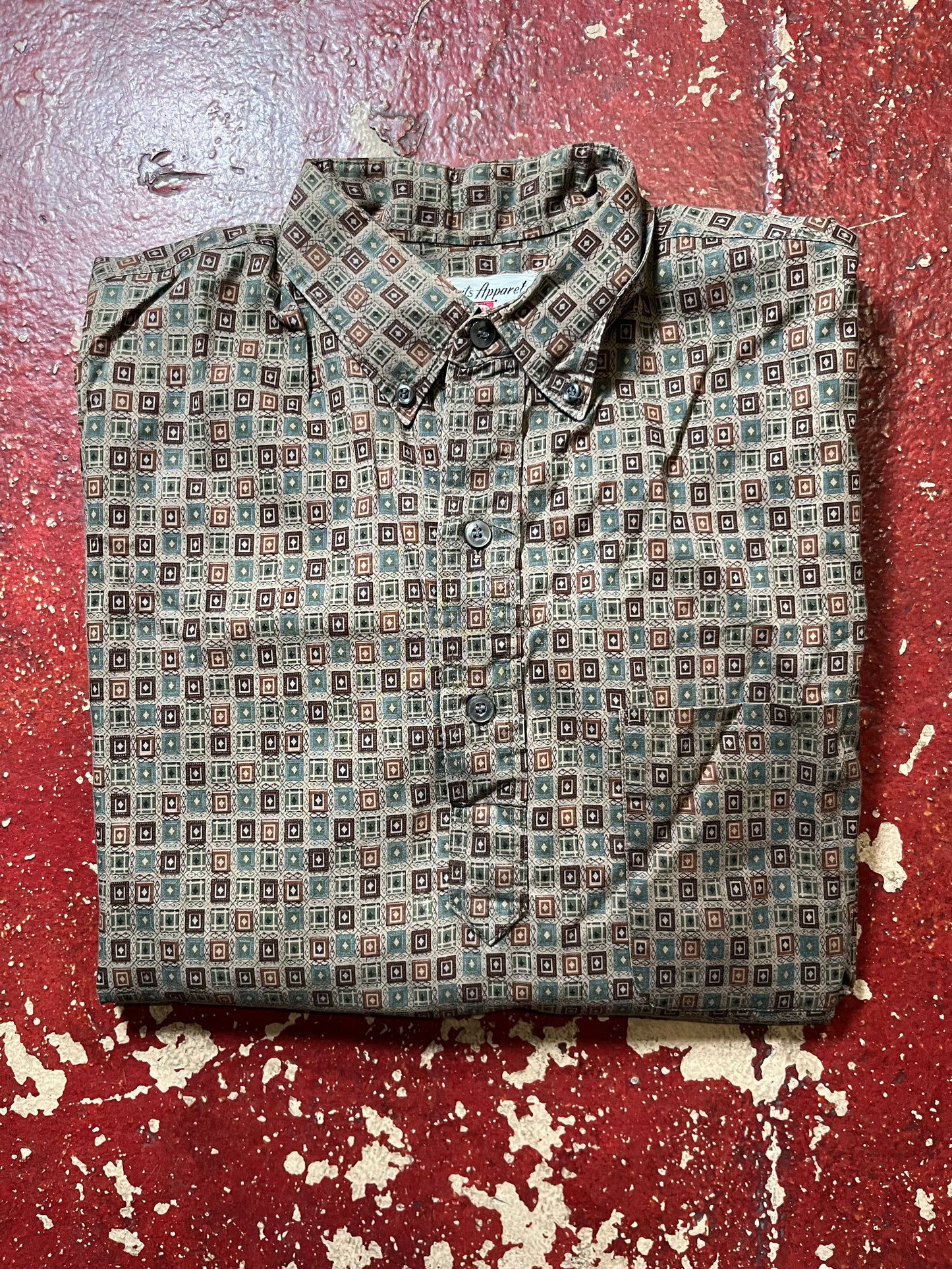 50s/60s E&W Quarter Button Long Sleeve Shirt