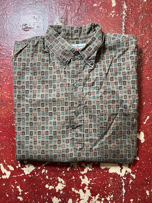 50s/60s E&W Quarter Button Long Sleeve Shirt