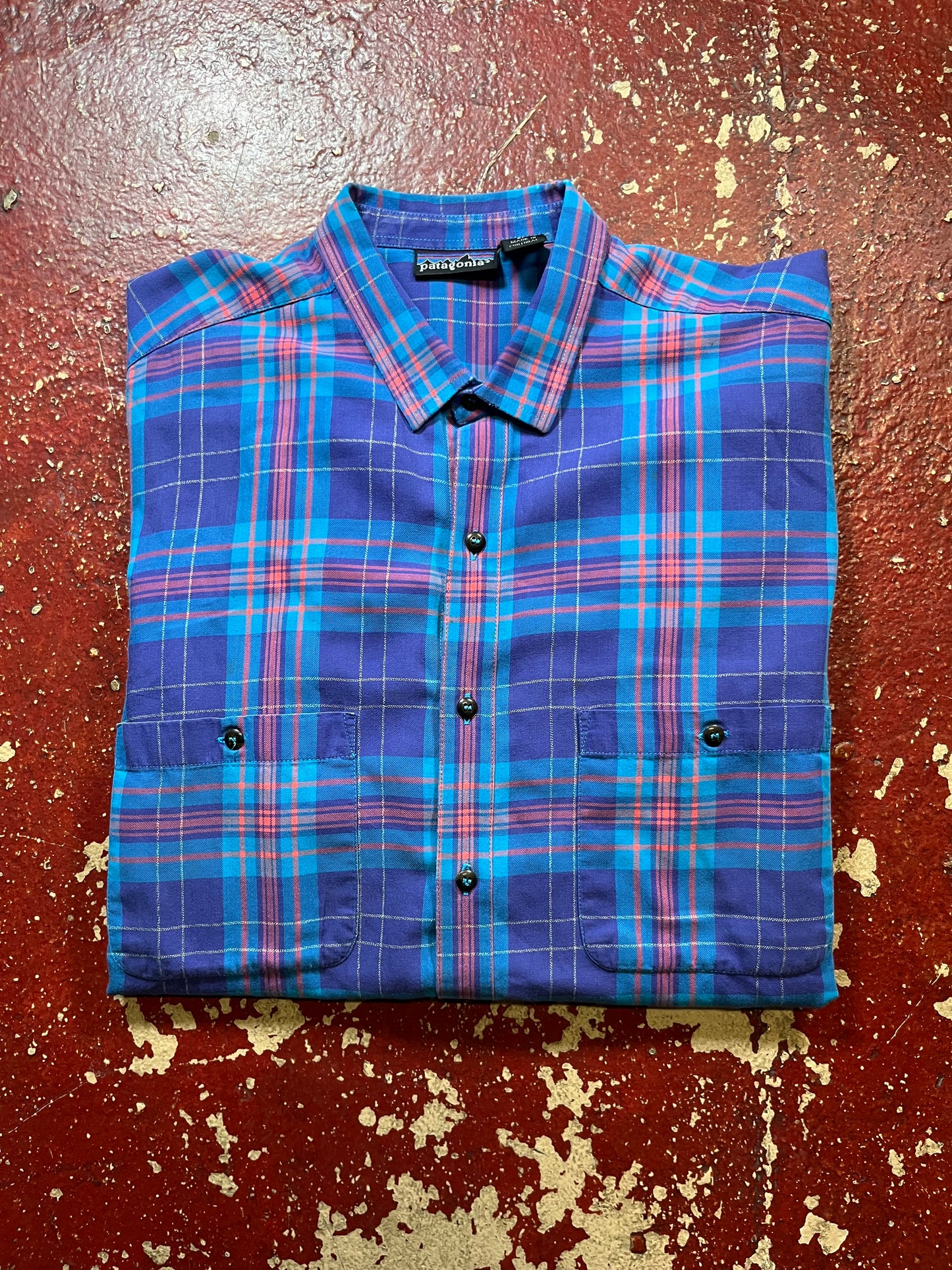90s Patagonia Purple & Pink Long Sleeve Shirt
