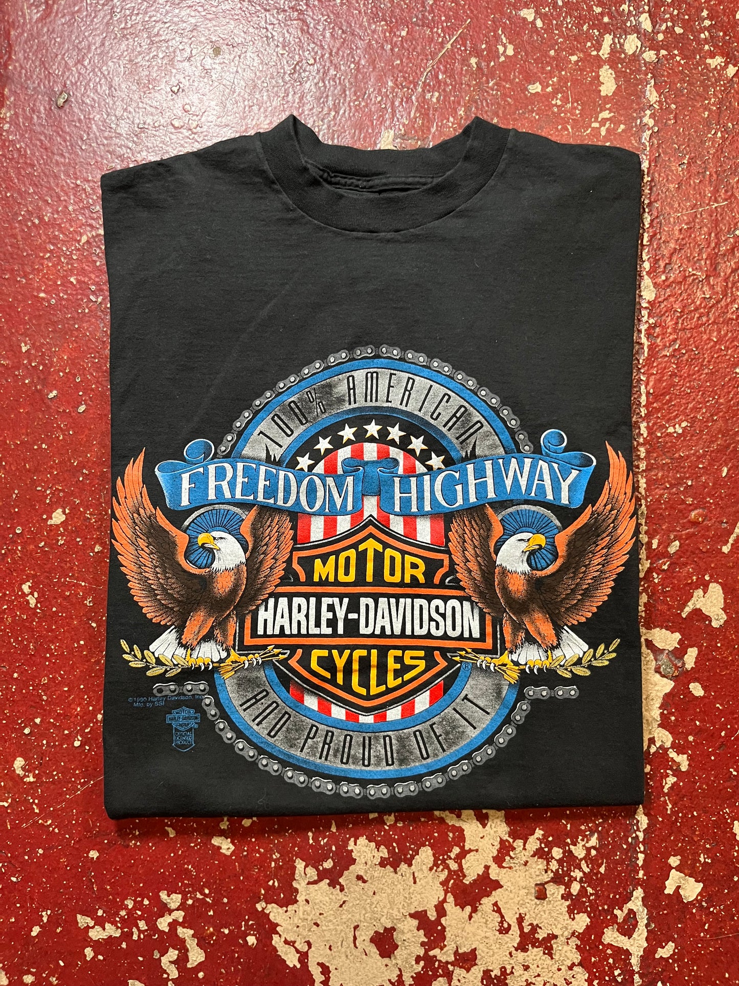 1990 Harley Davidson “Freedom Highway” Tee