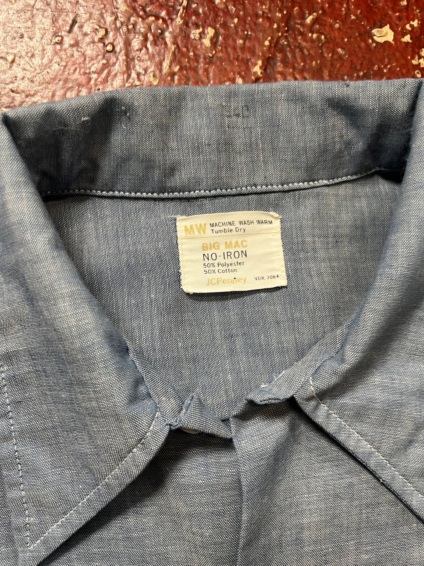 70s Big Mac Chambray Short Sleeve Shirt