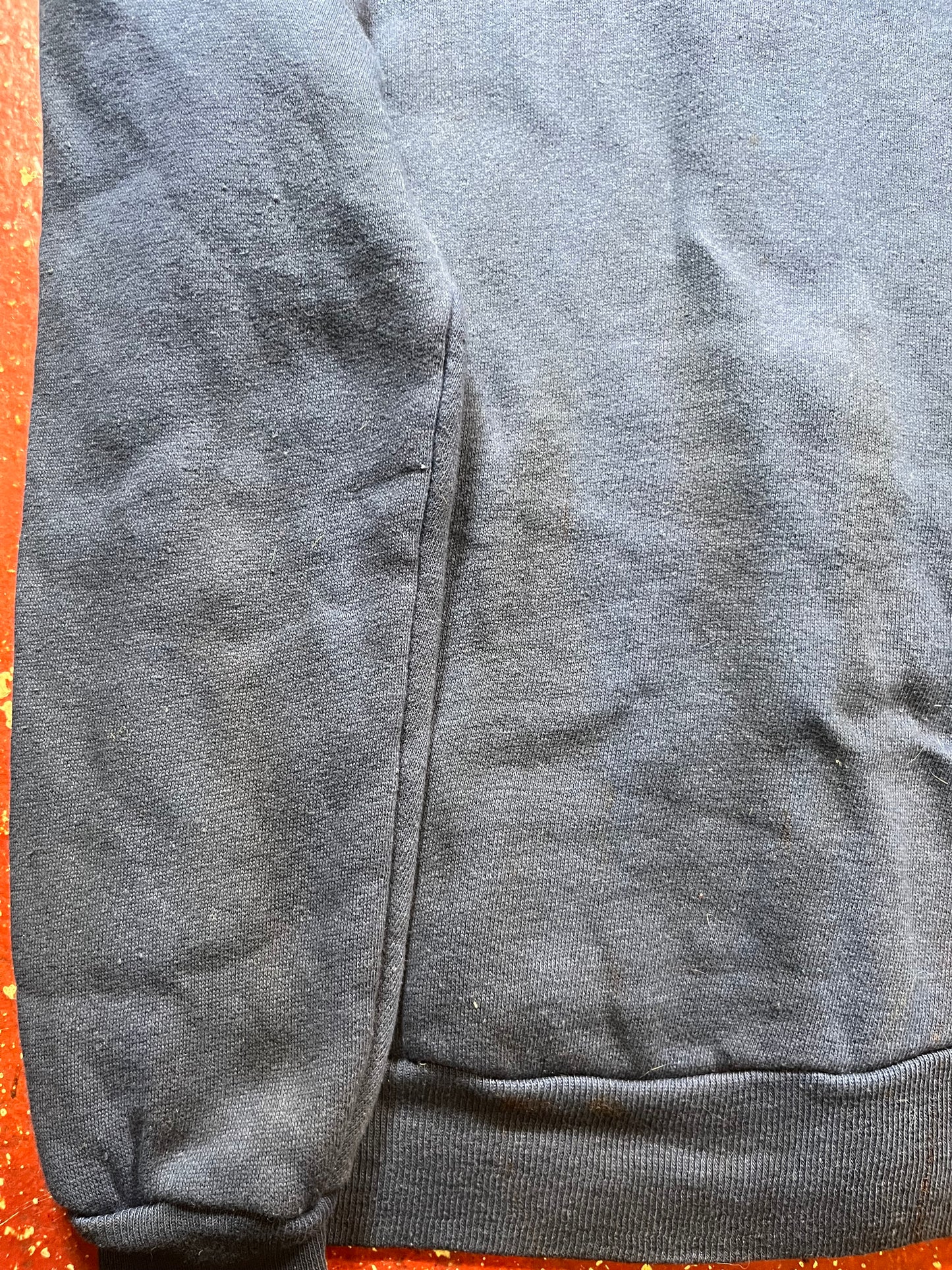 60s Thermal Lined Zip Up Blue Hoodie