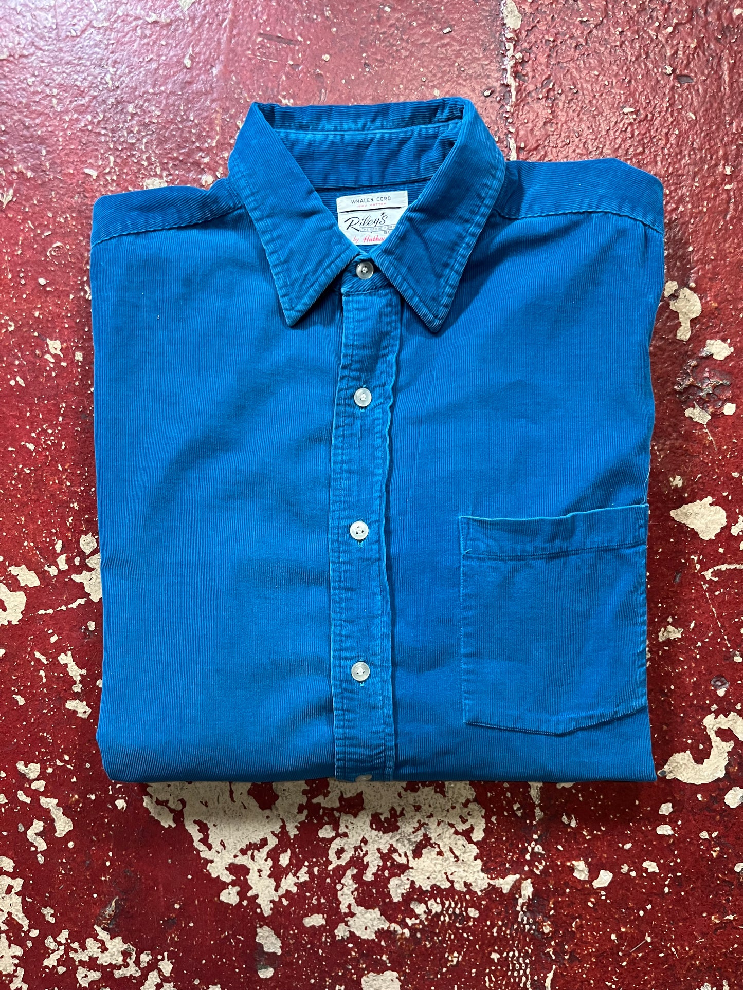 60s Riley’s Blue Corduroy Long Sleeve Shirt