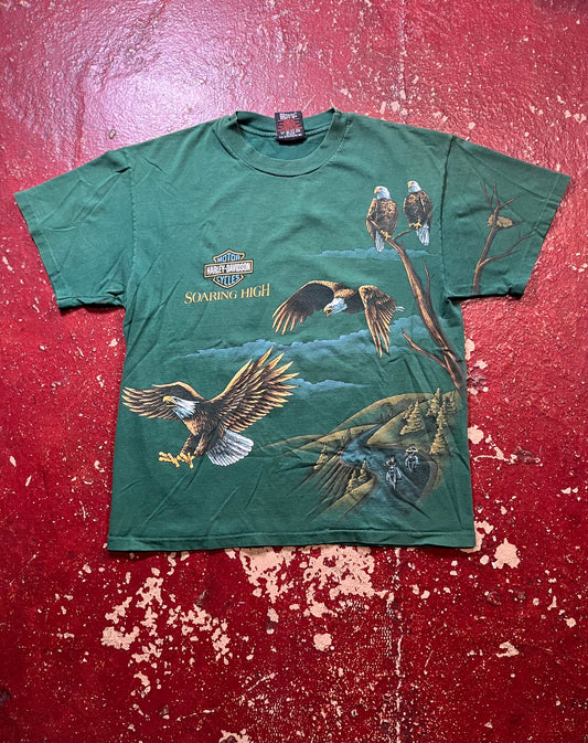 90s Harley Davidson AOP “Green River” Tee