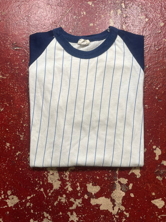 70s/80s Ely Pinstriped Quarter Sleeve Shirt