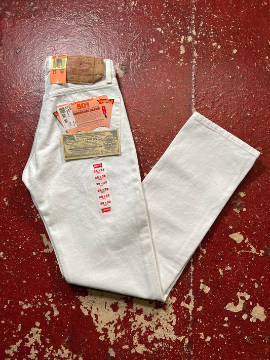 1994 DS Levis 501s White Jeans