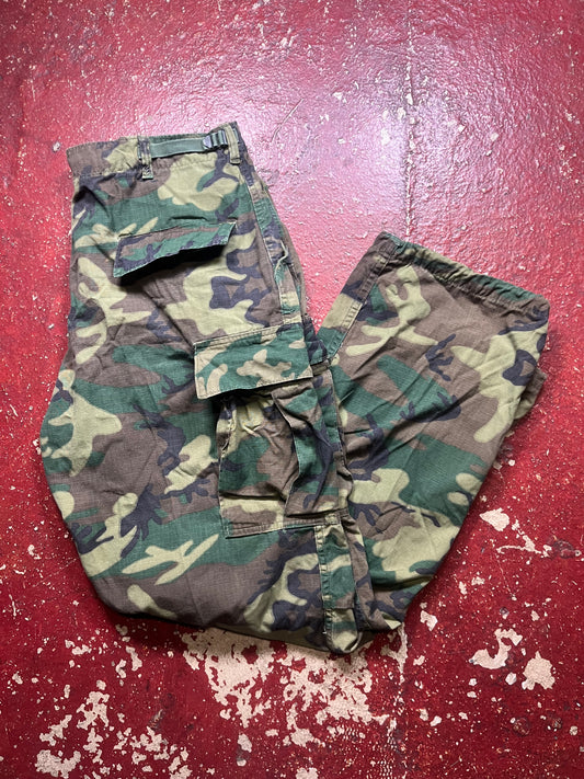 1970 Woodland Camo Poplin Cargo Pants