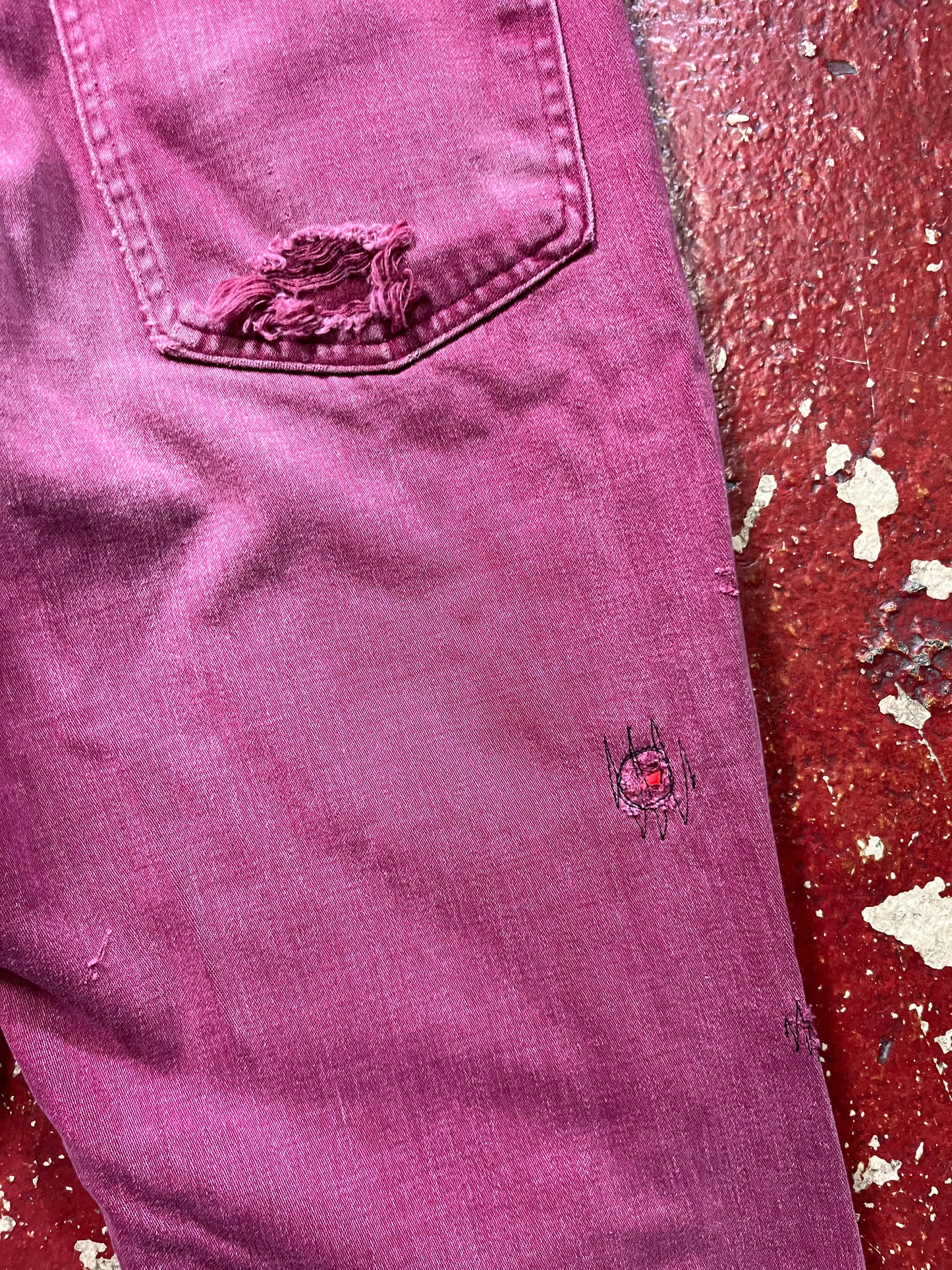 70s Ranchcraft Maroon Jeans