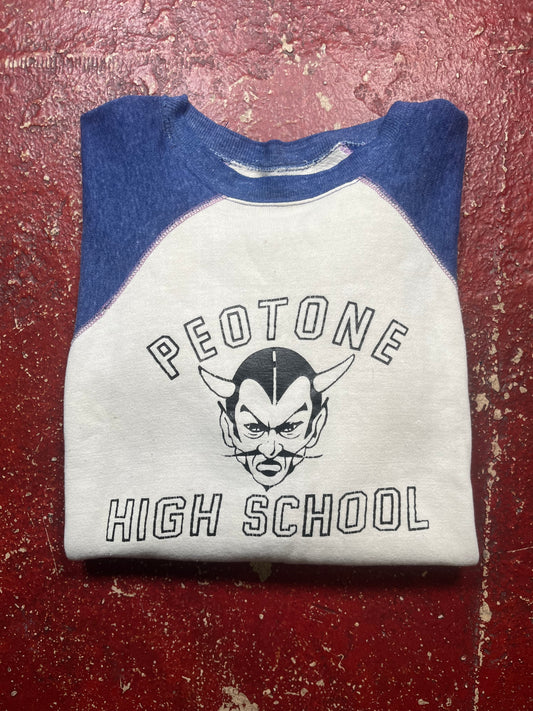 70s Peotone High School Raglan Crewneck