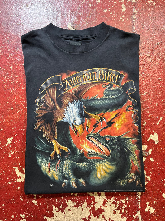 1992 3D Emblem American Biker Tee