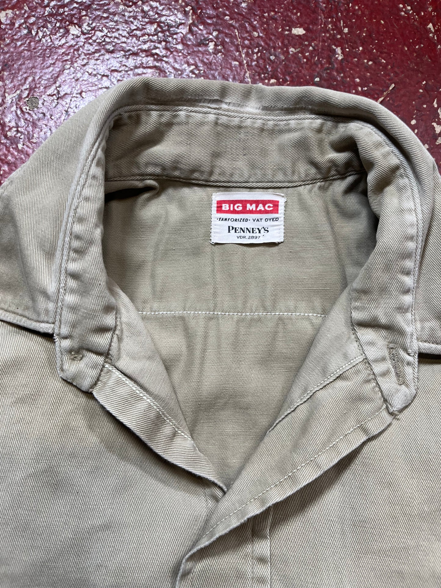 50s Penneys Big Mac Khaki Long Sleeve Shirt