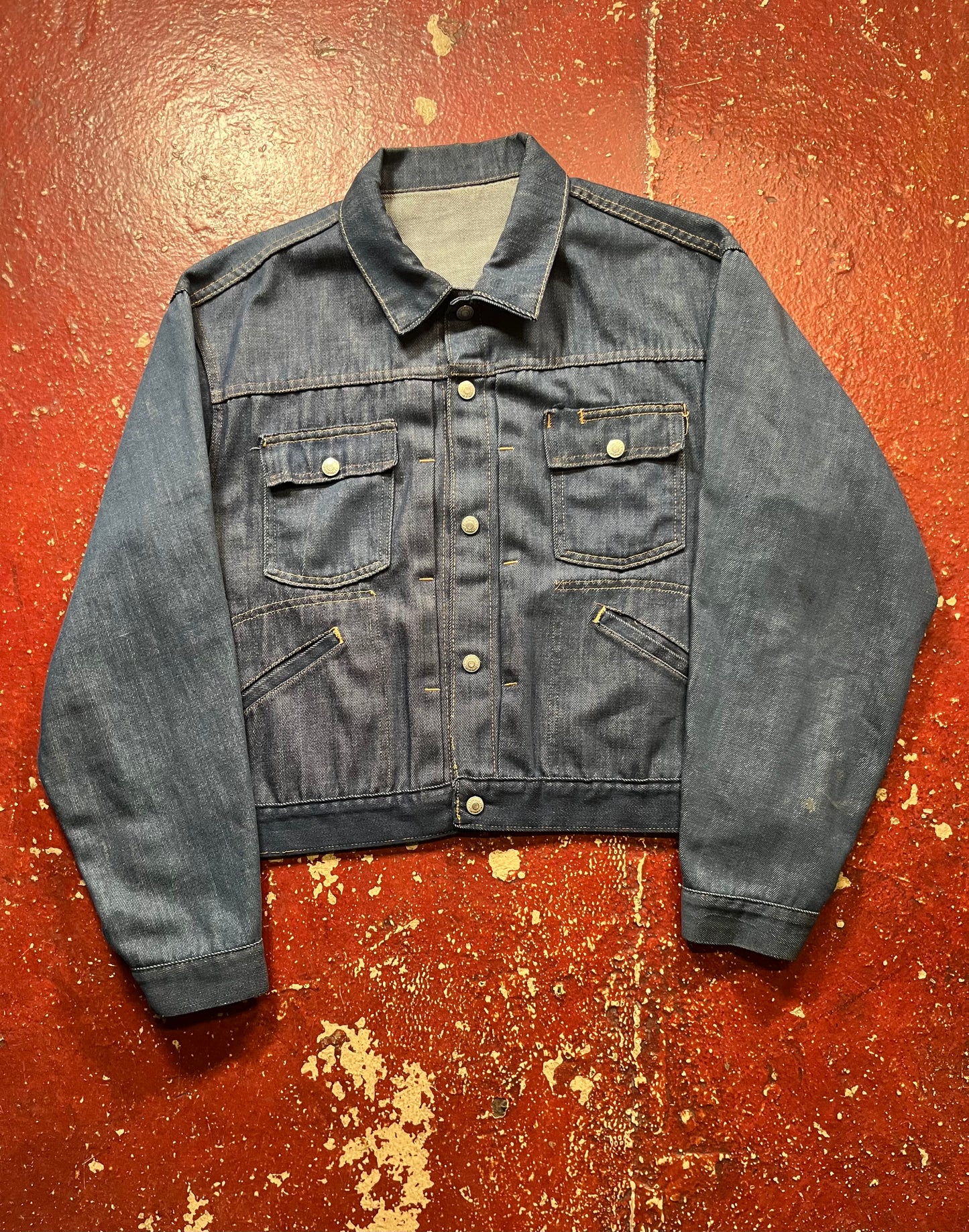 60s/70s Ranchcraft Pleated Denim Jacket