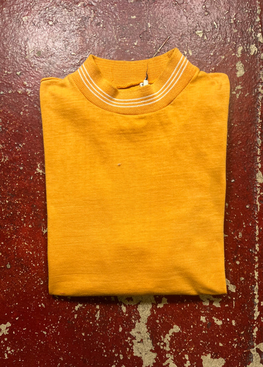 70s Orange High Collar Tee