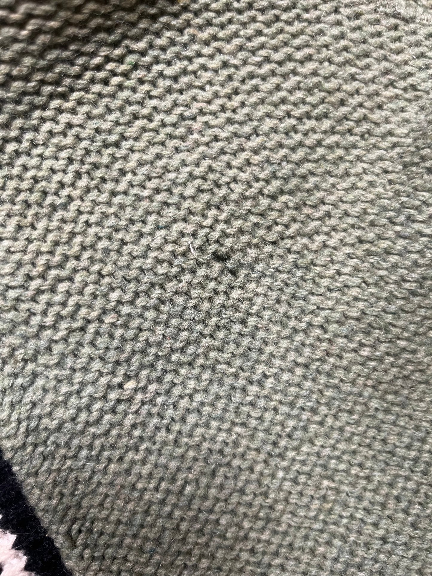 50s/60s 2 Ply Shetland Green Full Zip Up Wool Sweater