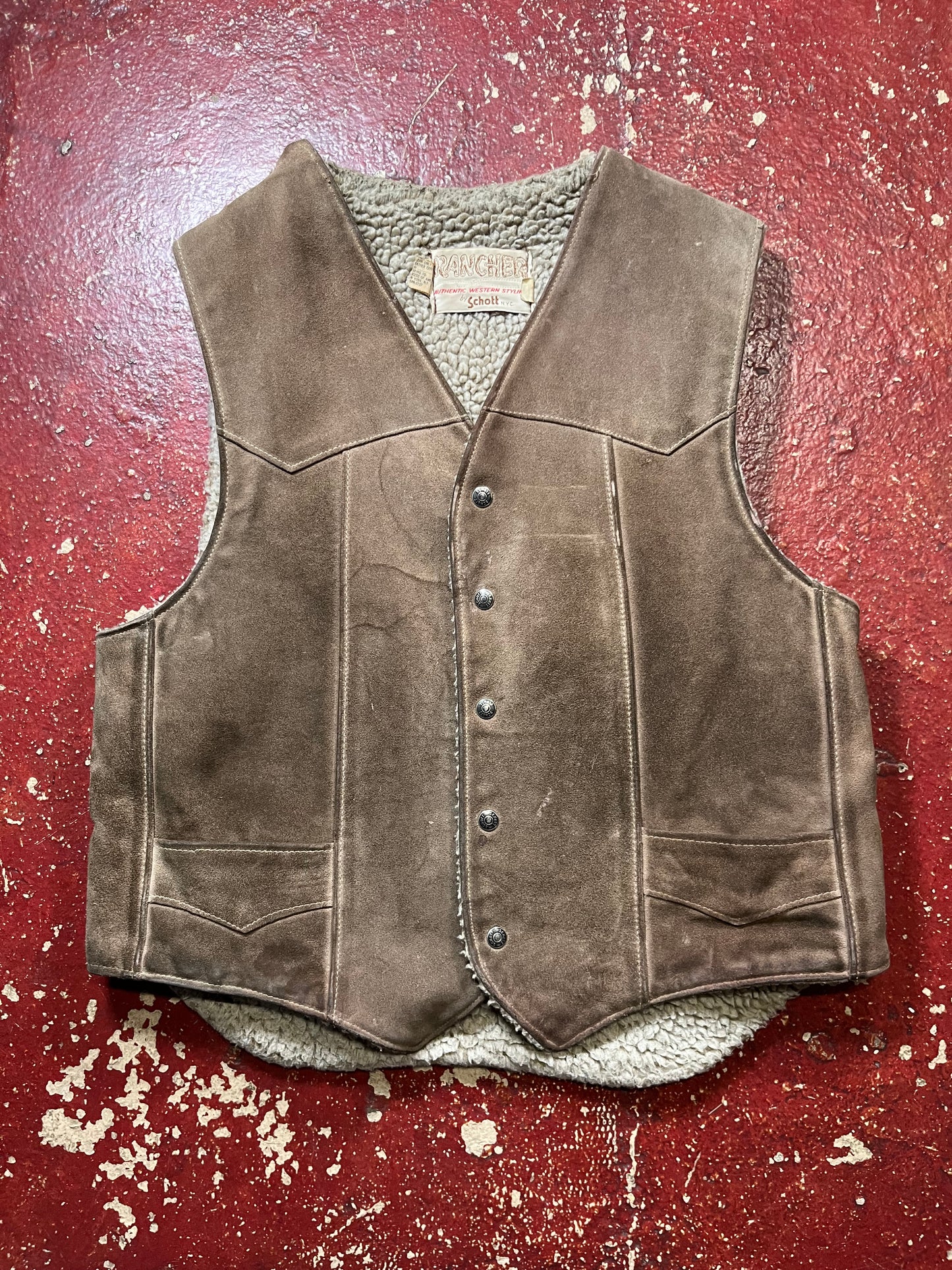 60s Schott Rancher Suede Vest