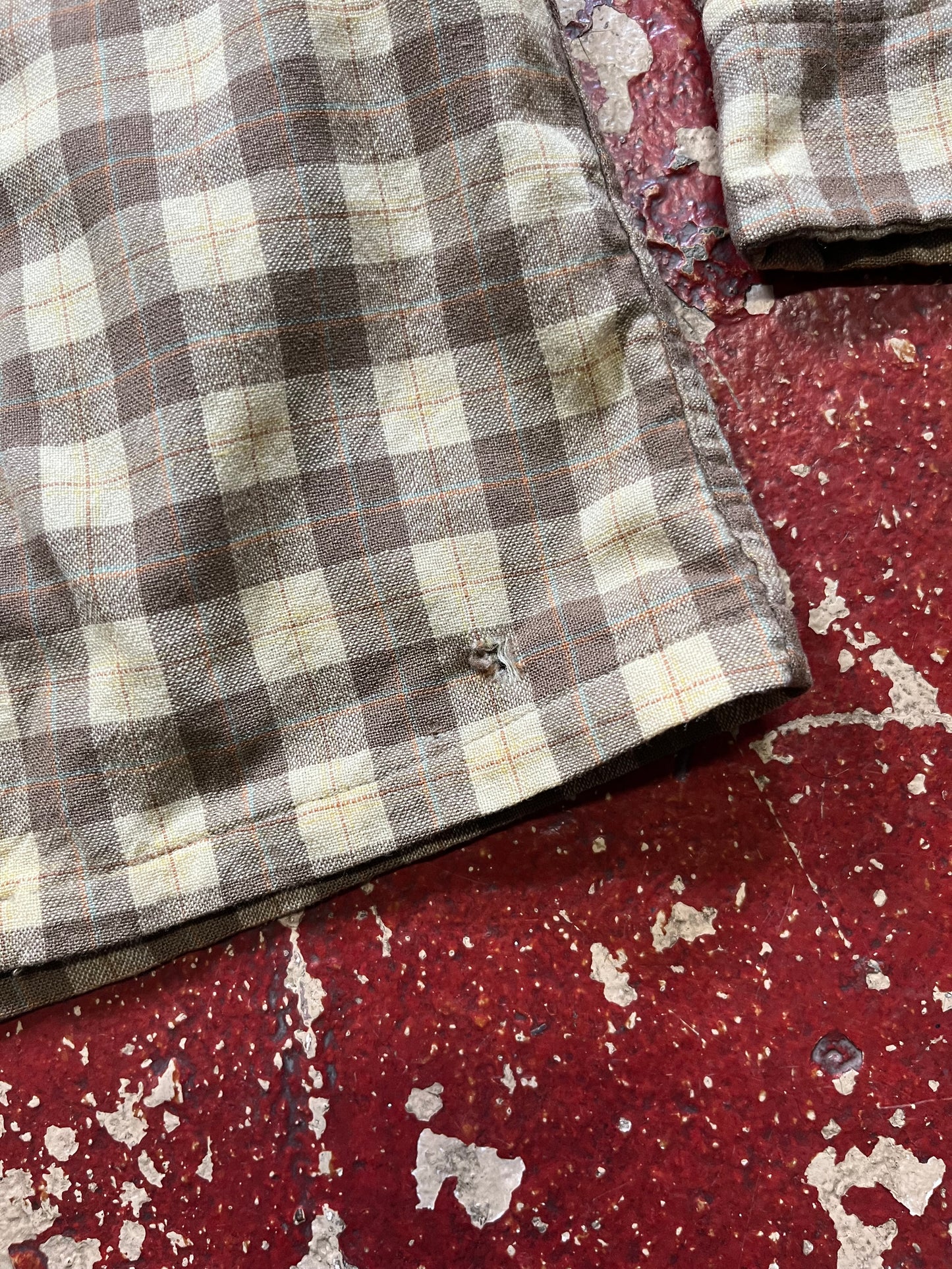 60s Pendleton Yellow & Brown Long Sleeve Board Shirt