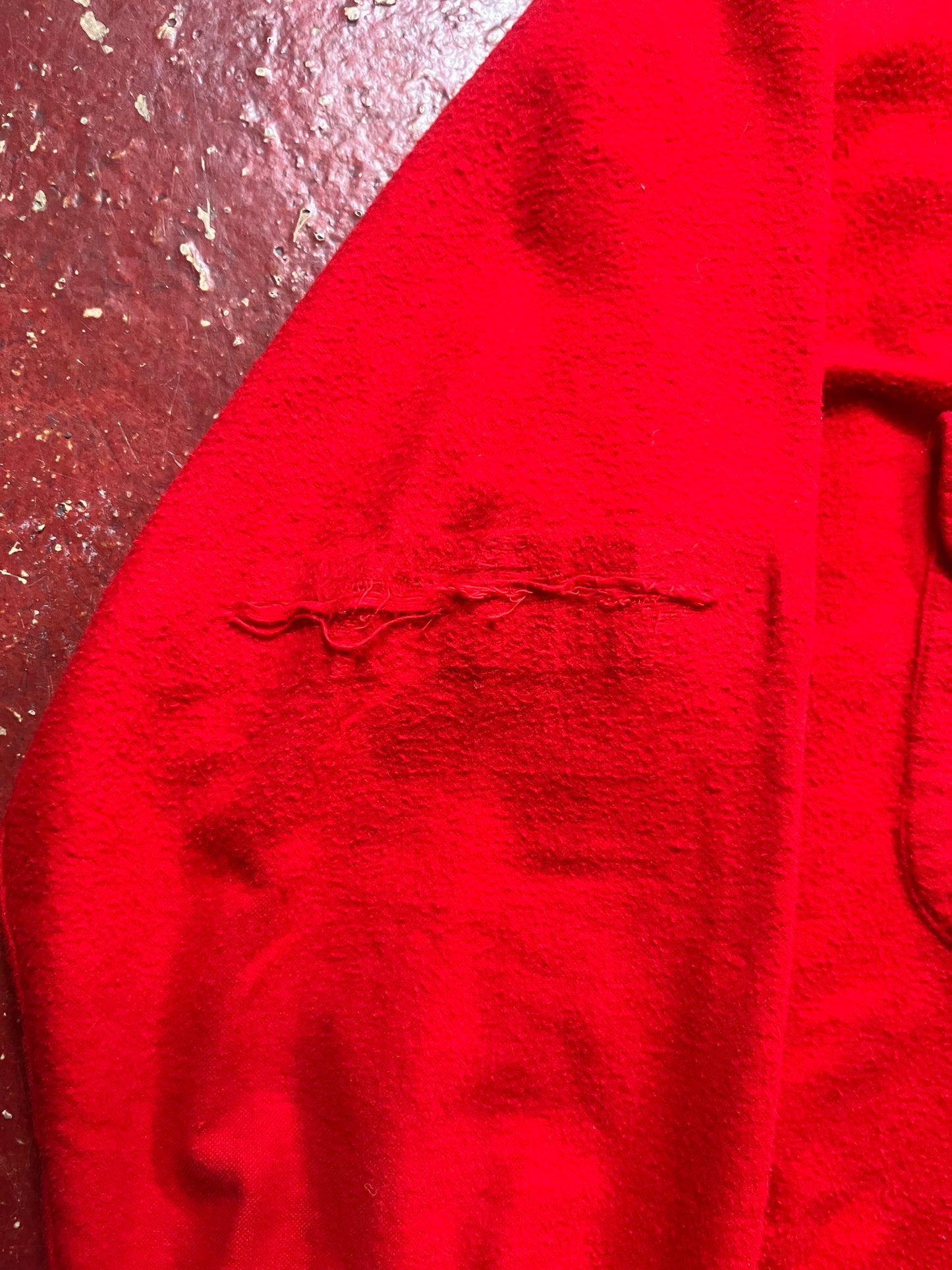 50s/60s Sears Red Cotton Long Sleeve Shirt