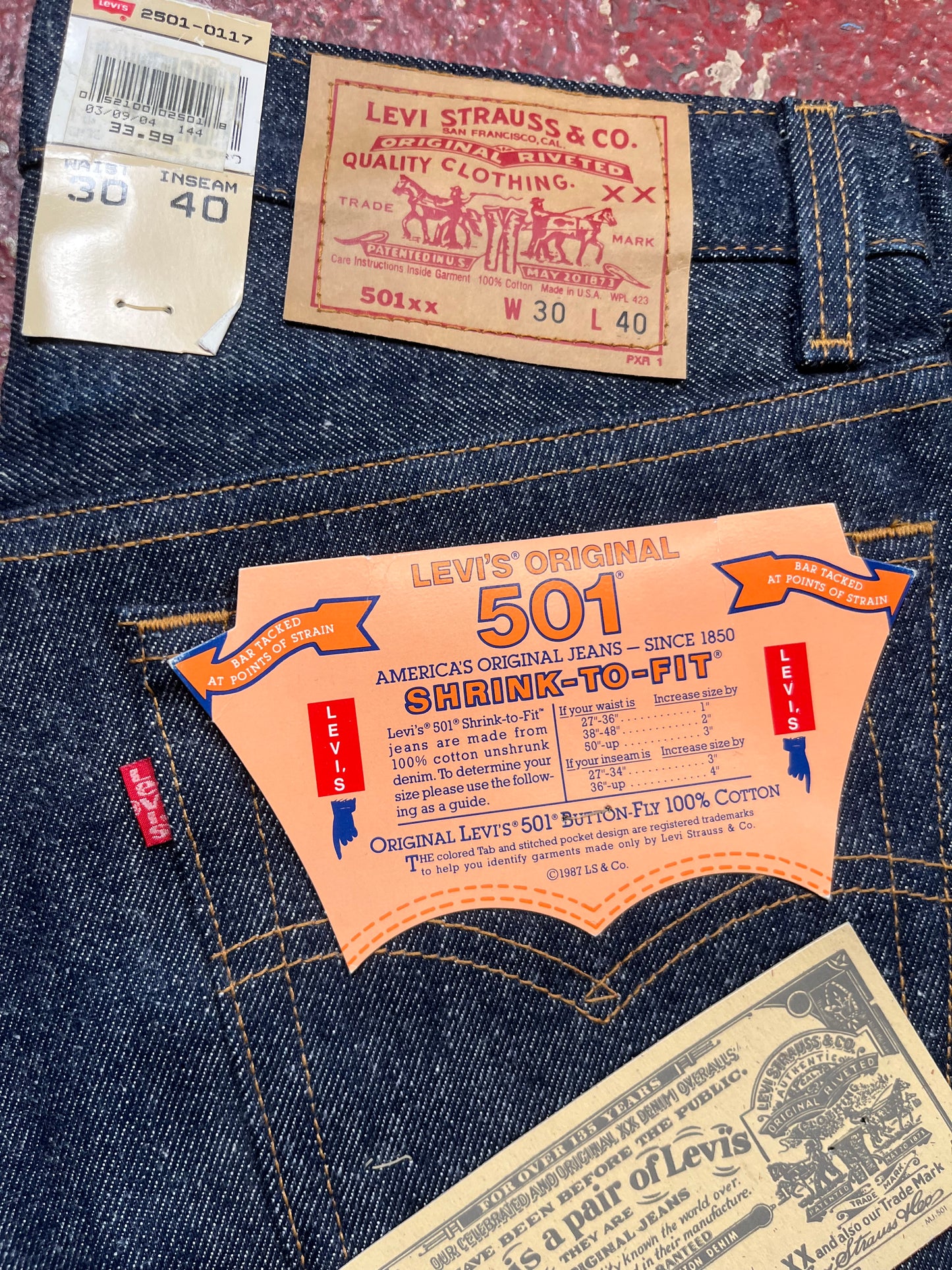 1987 DS Levis 501s Jeans