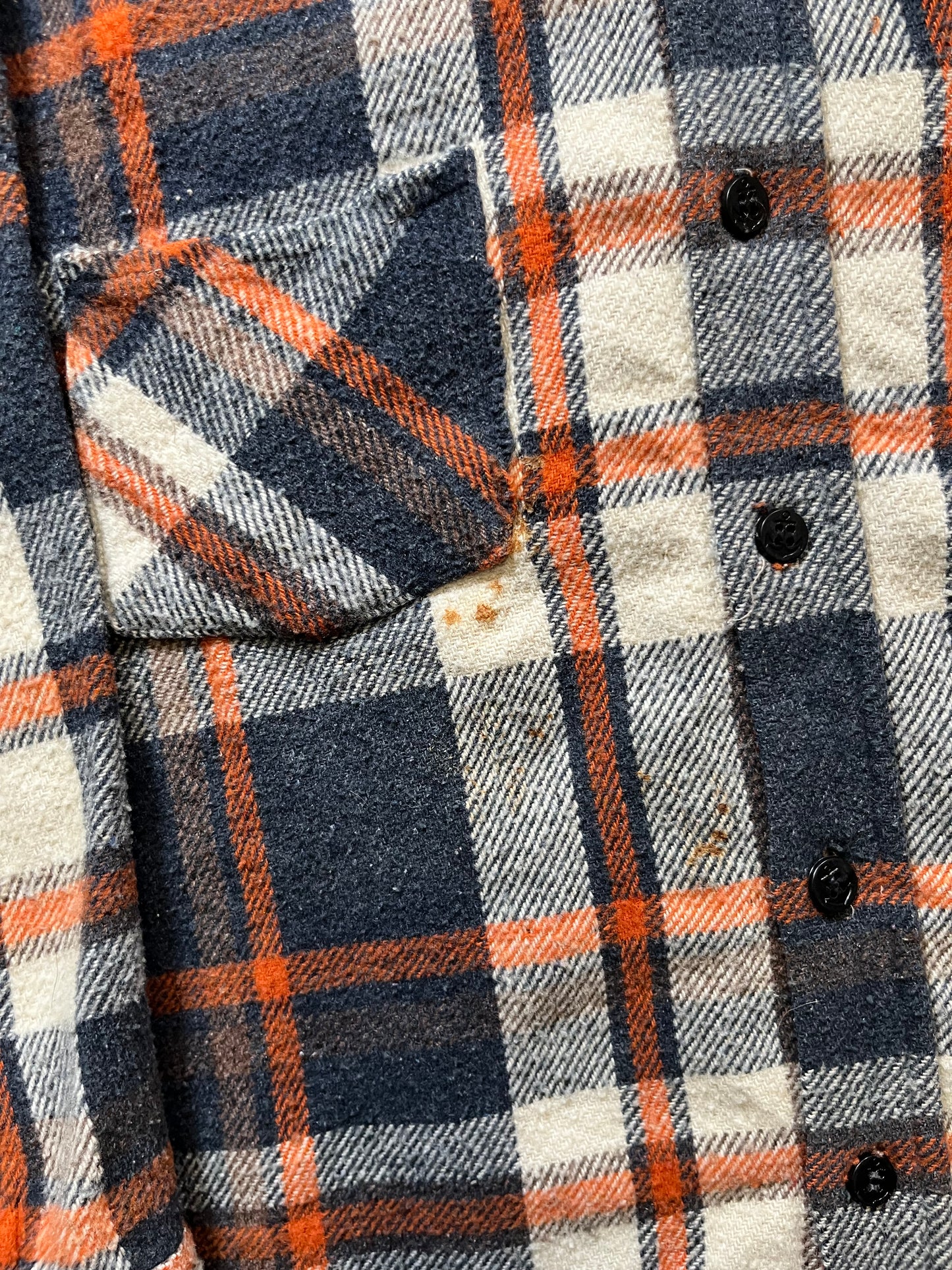 70s CPO Blue & Orange Flannel