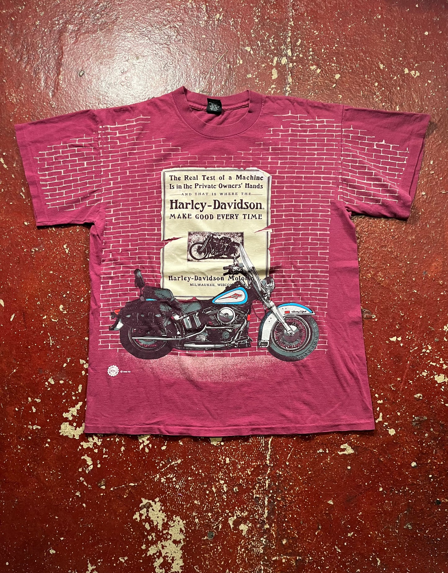1996 Harley Davidson Brick Tee