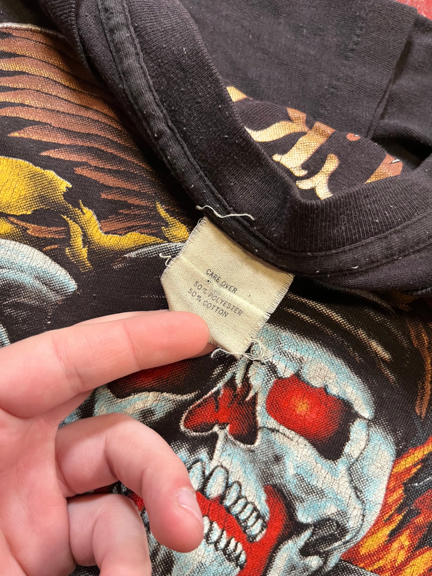1986 3D Emblem Easyriders Melting Skulls Tee
