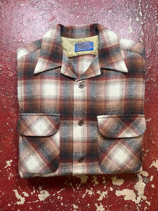 60s Pendleton Loop Collar Long Sleeve Board Shirt