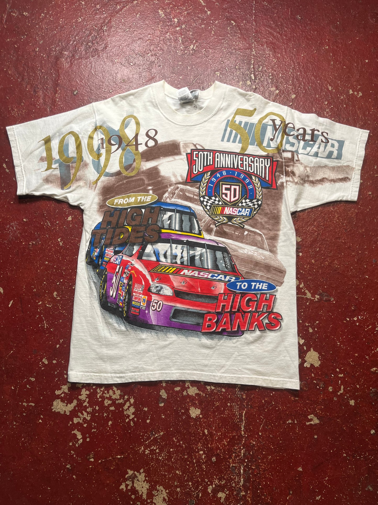 1998 50th Anniversary Nascar AOP Tee