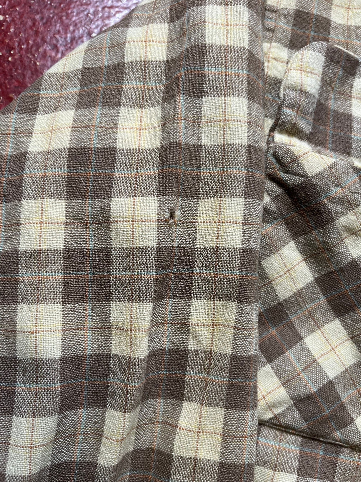 60s Pendleton Yellow & Brown Long Sleeve Board Shirt