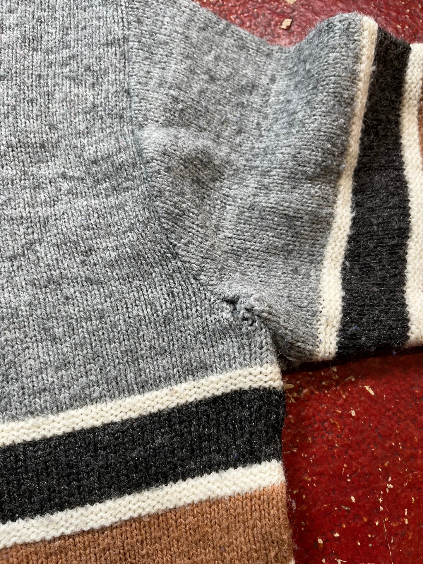 60s/70s Baron Striped Knit Sweater