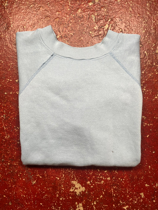 70s Light Blue Short Sleeve Crewneck