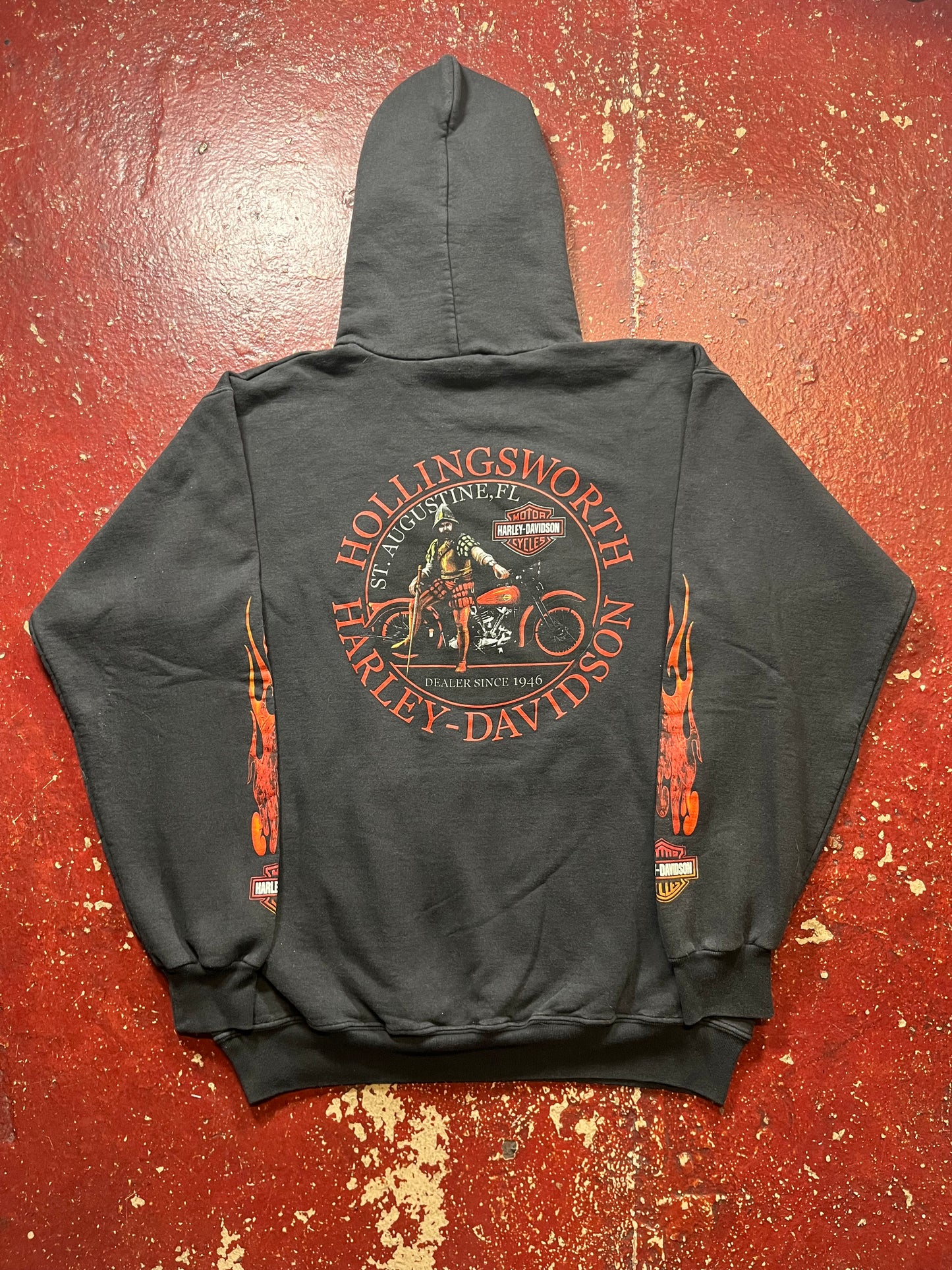 2004 Harley Davidson Hollingsworth Flames Hoodie