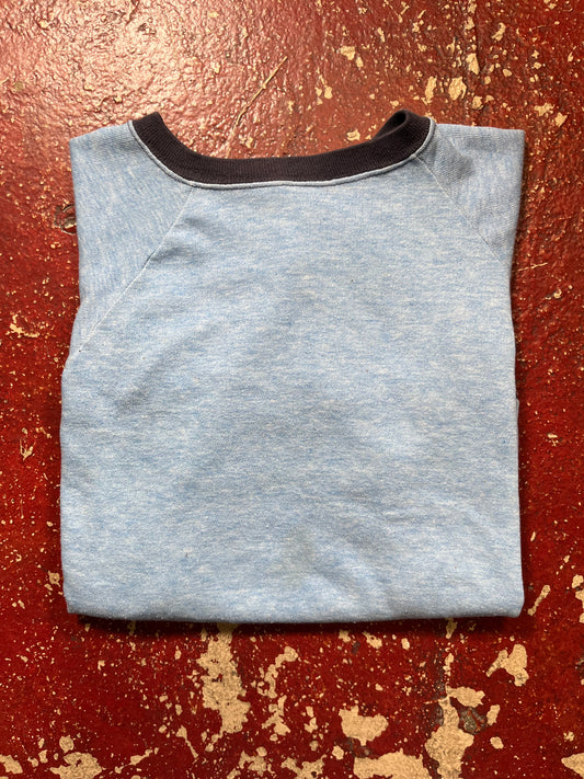 70s Blue Short Sleeve Crewneck