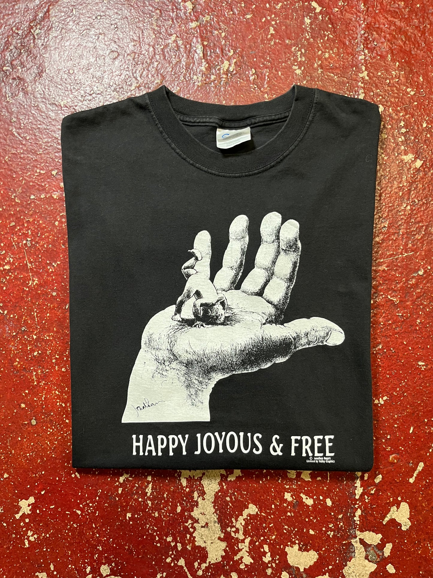 00s Jonathan Rogers “Happy Joyous & Free” Tee