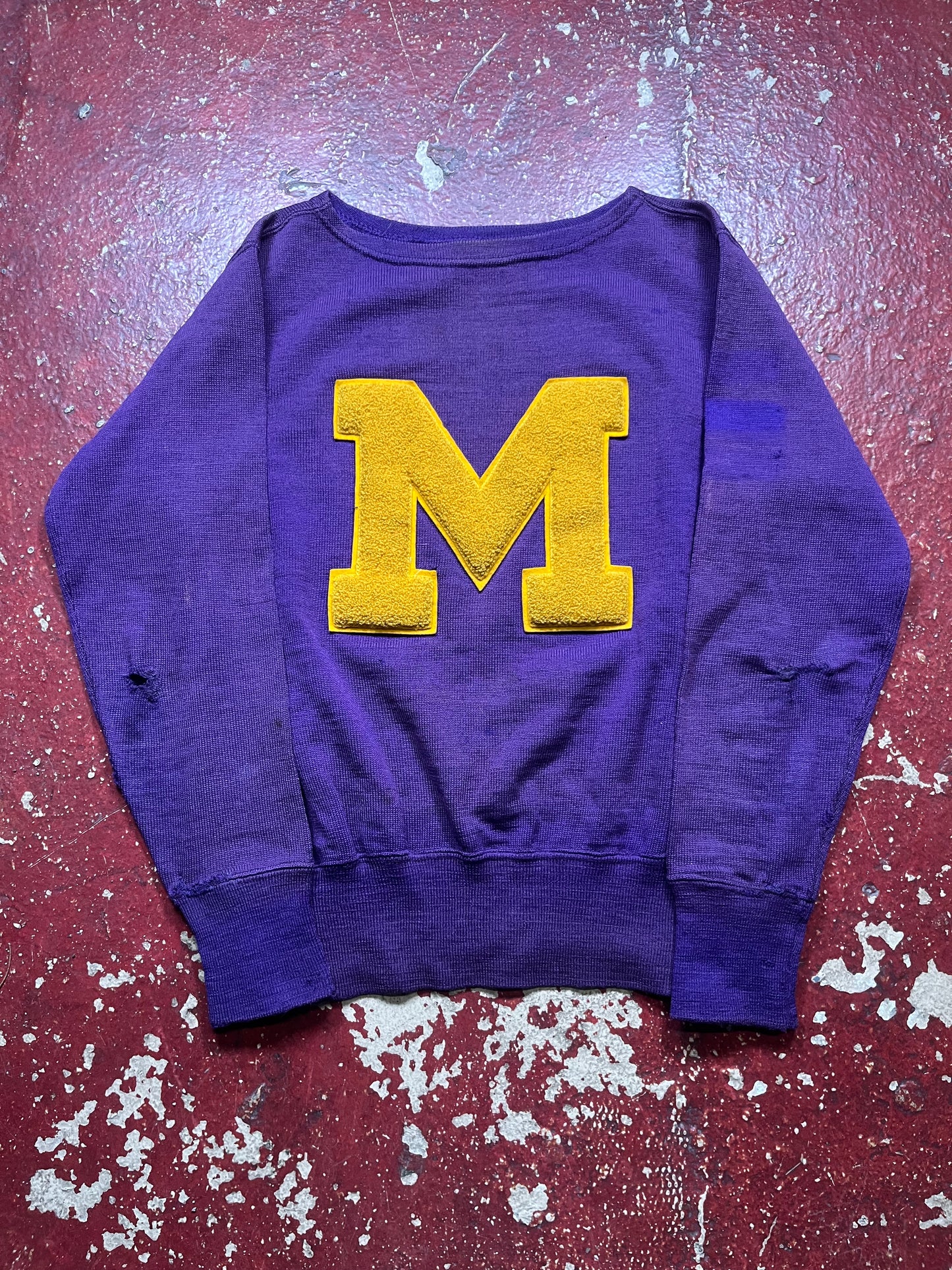 40s “M” Letterman Knit Sweater