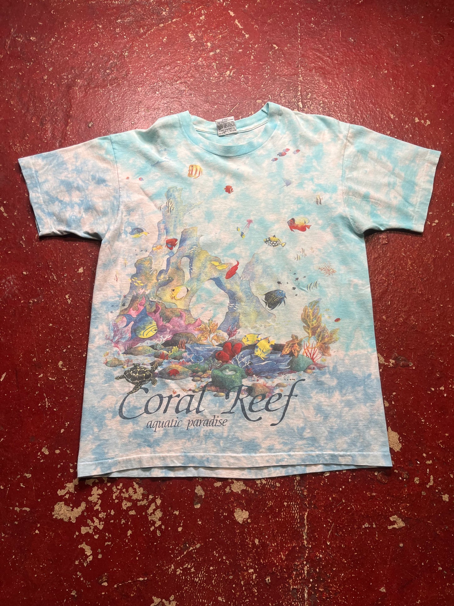 90s Liquid Blue Coral Reef Tee