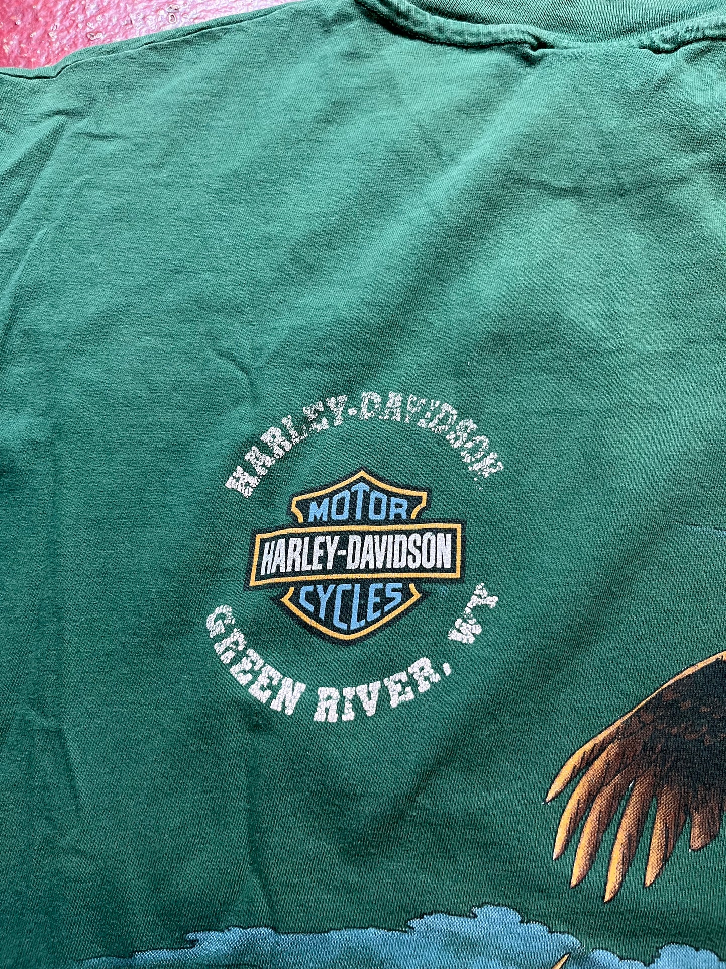 90s Harley Davidson AOP “Green River” Tee
