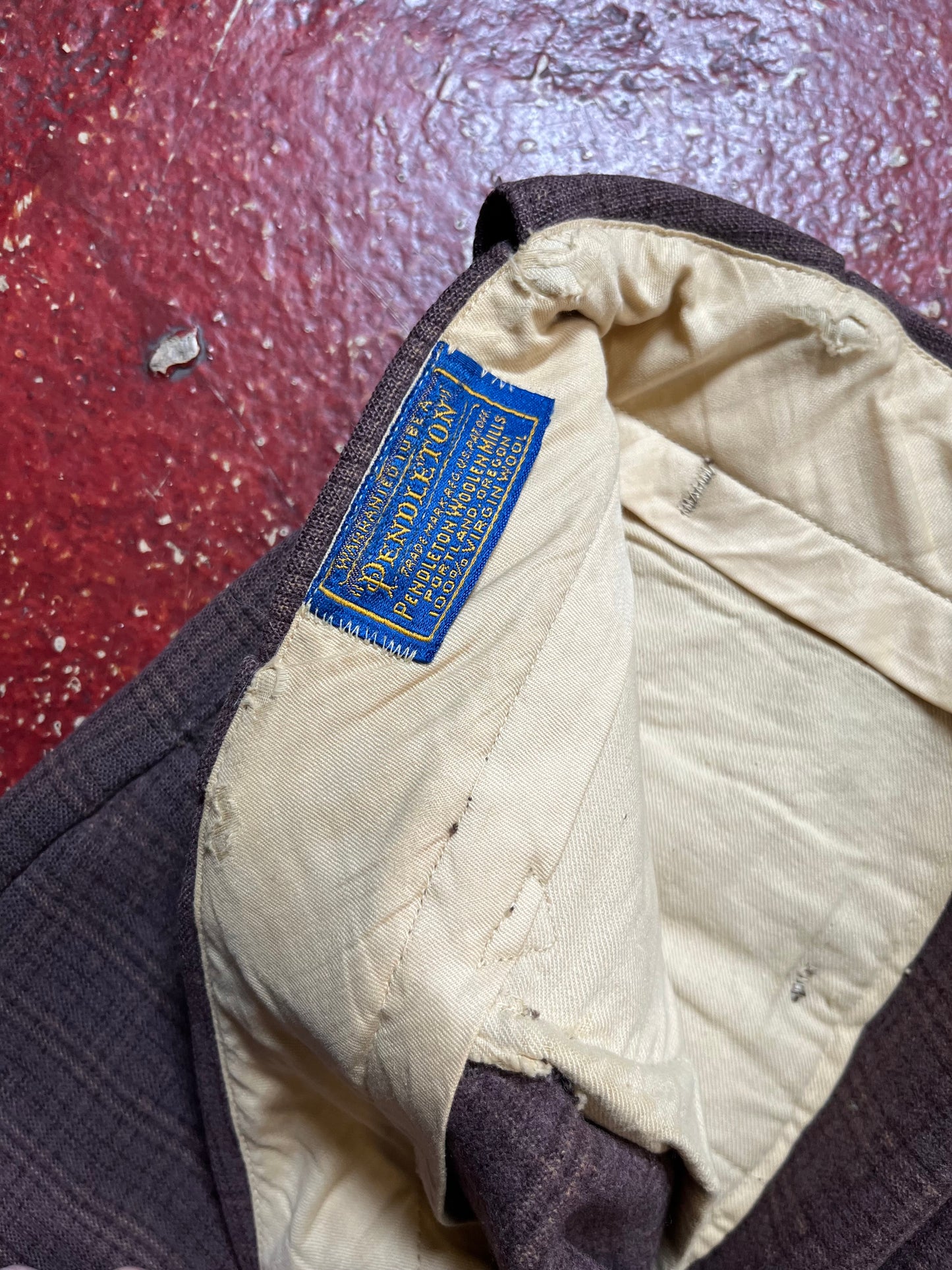 50s/60s Pendleton Brown Western Pants