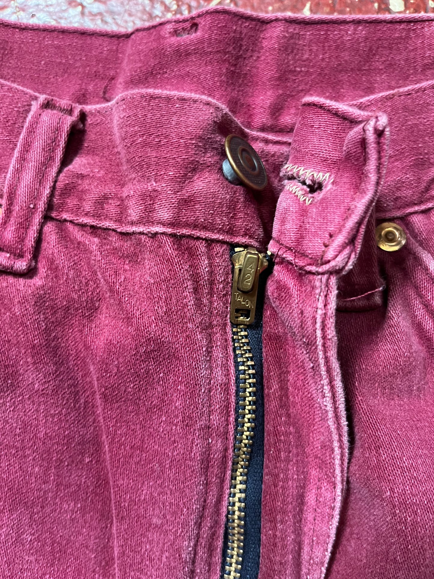 70s Ranchcraft Maroon Jeans