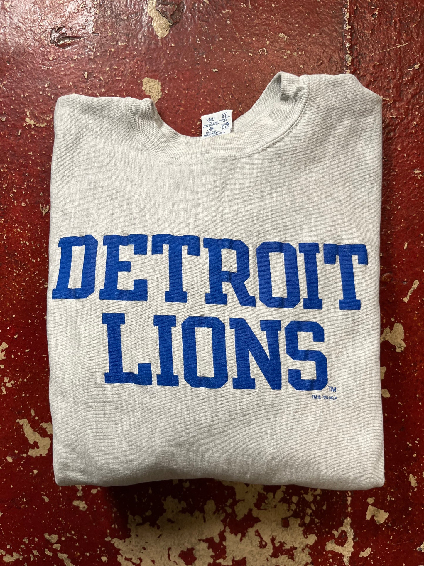 90s Champion Reverse Weave Detroit Lions Crewneck