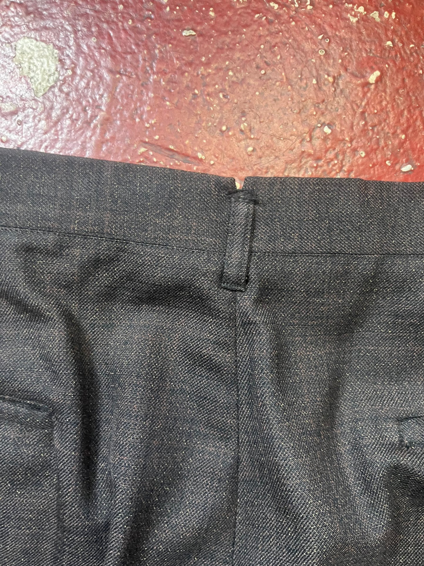 50s Drop Loop Split Back Brown Pants