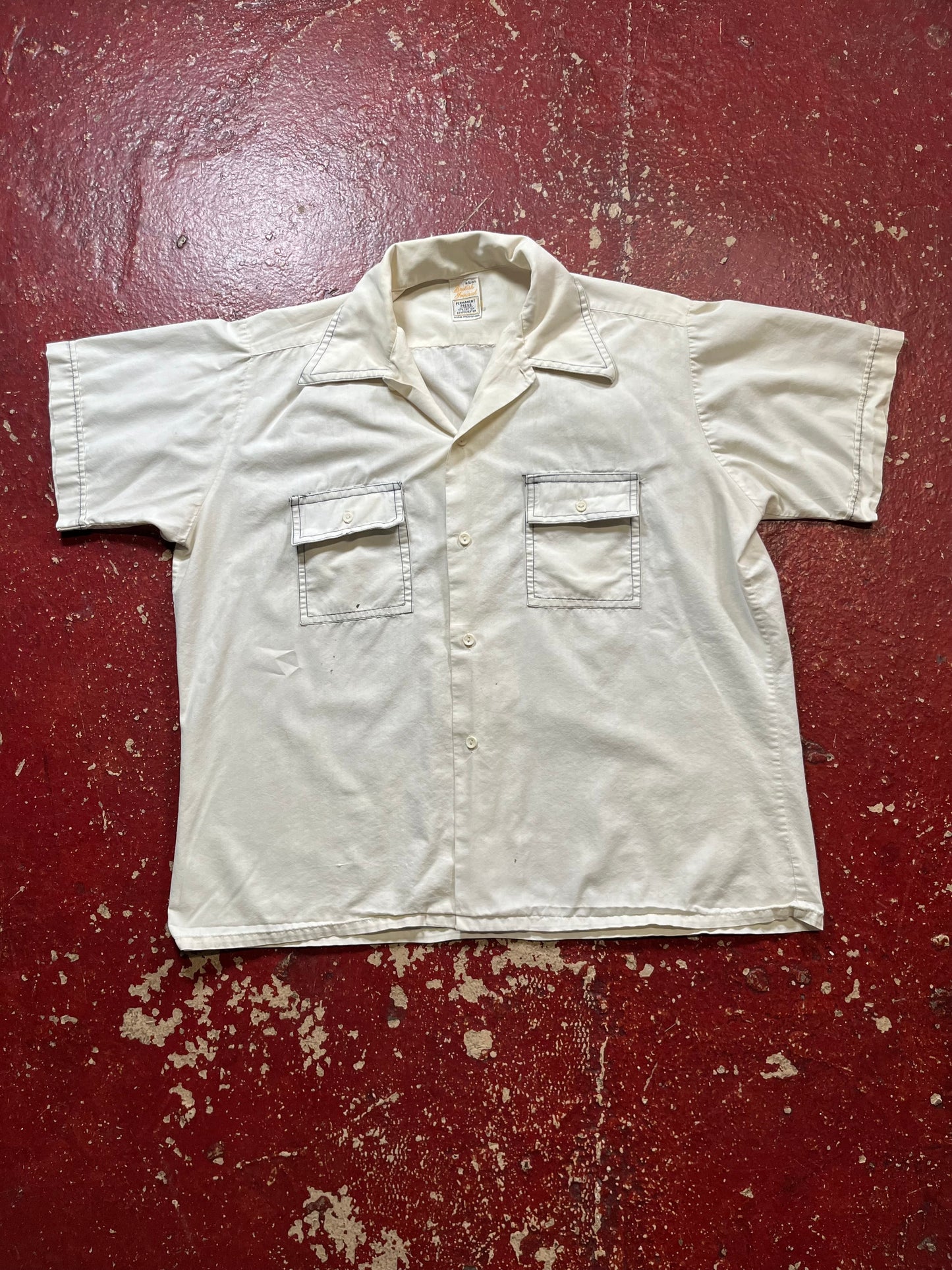70s/80s British Imperial White Short Sleeve Shirt