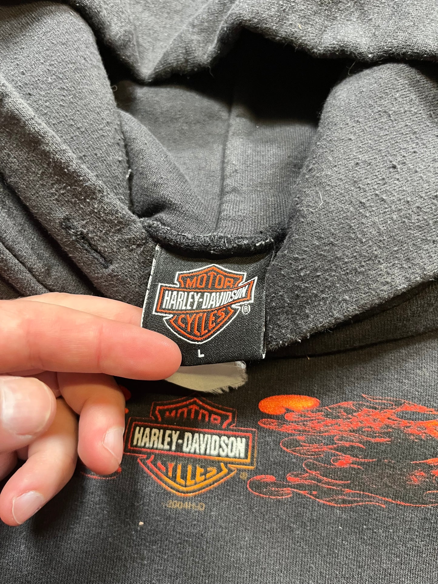 2004 Harley Davidson Hollingsworth Flames Hoodie