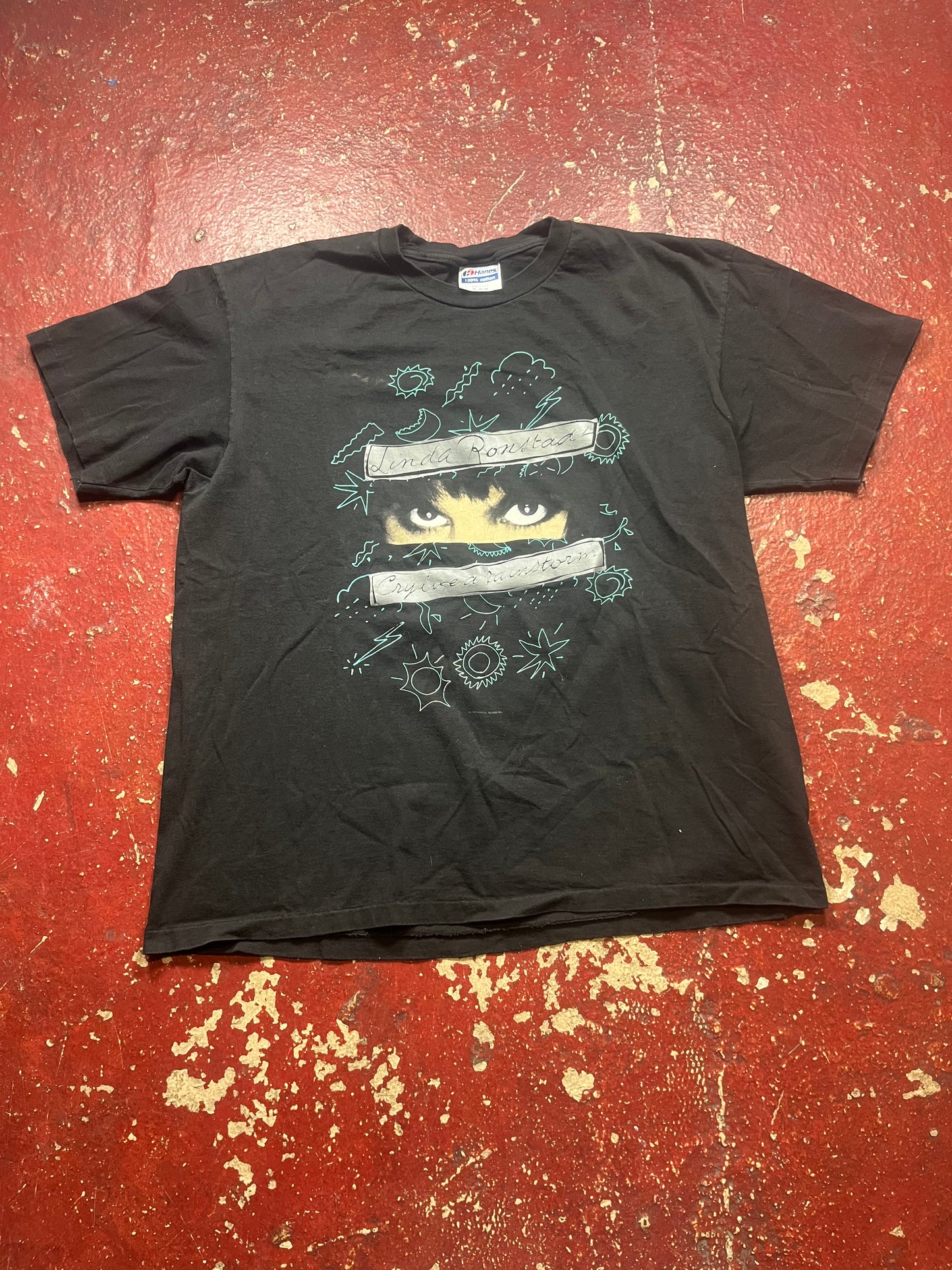 1989 Linda Ronstadt “Cry Like A Rainstorm” Tee