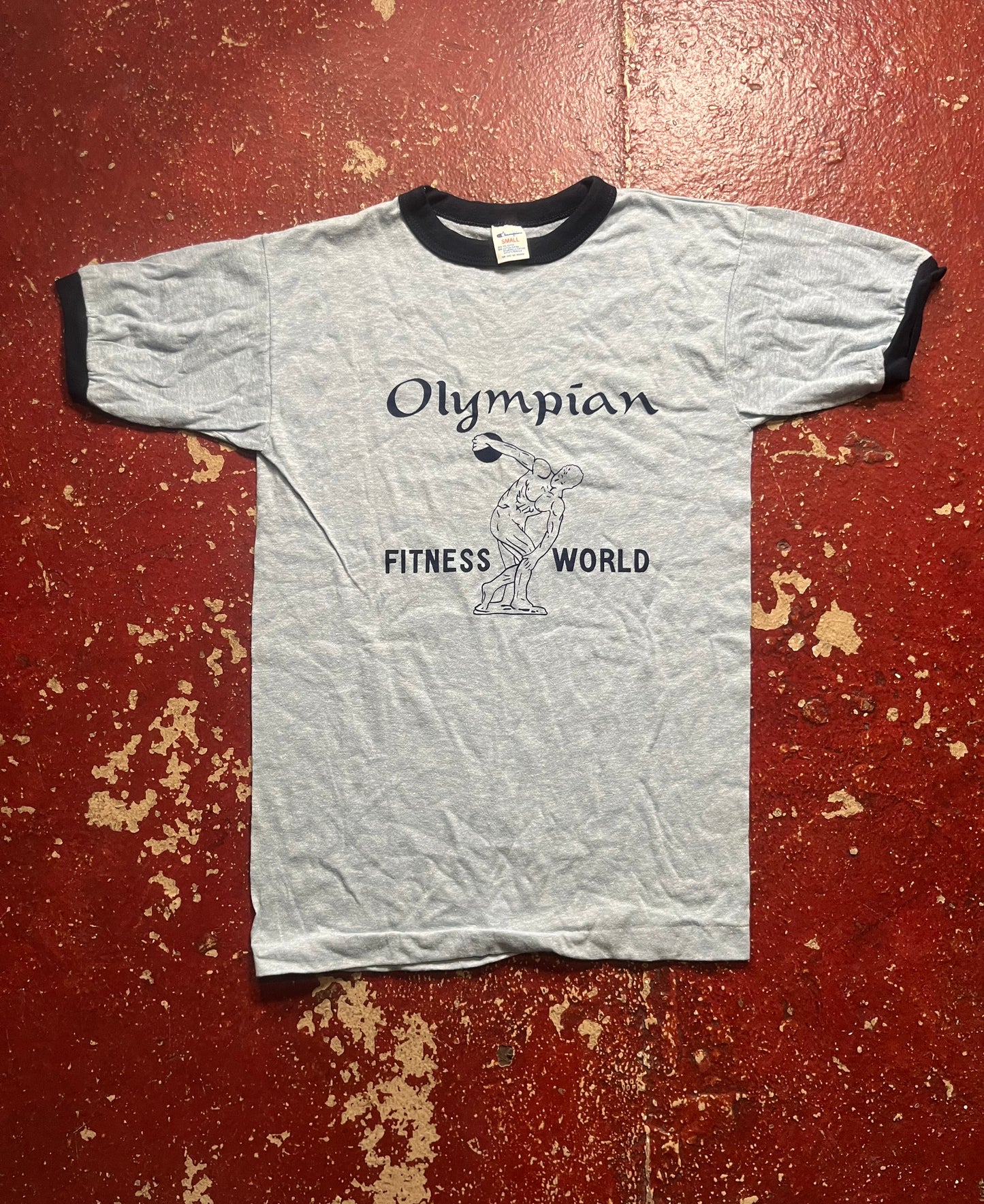 80s Champion Olympian Fitness World Ringer Tee