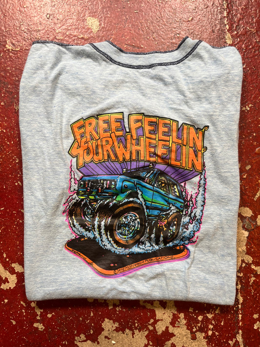 1978 “Free Feelin Four Wheelin” Quarter Button Up Shirt