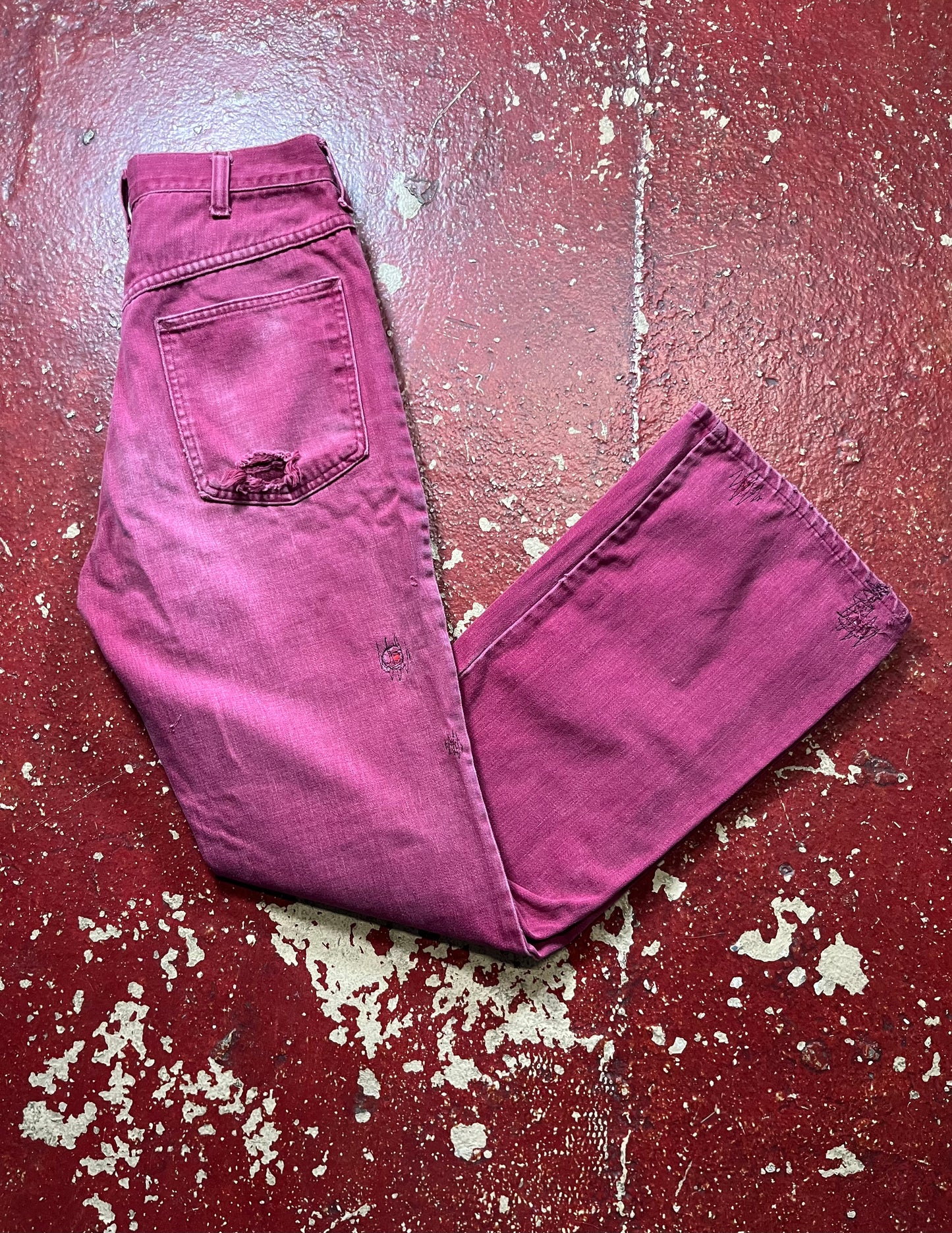 70s Ranchcraft Maroon Jeans