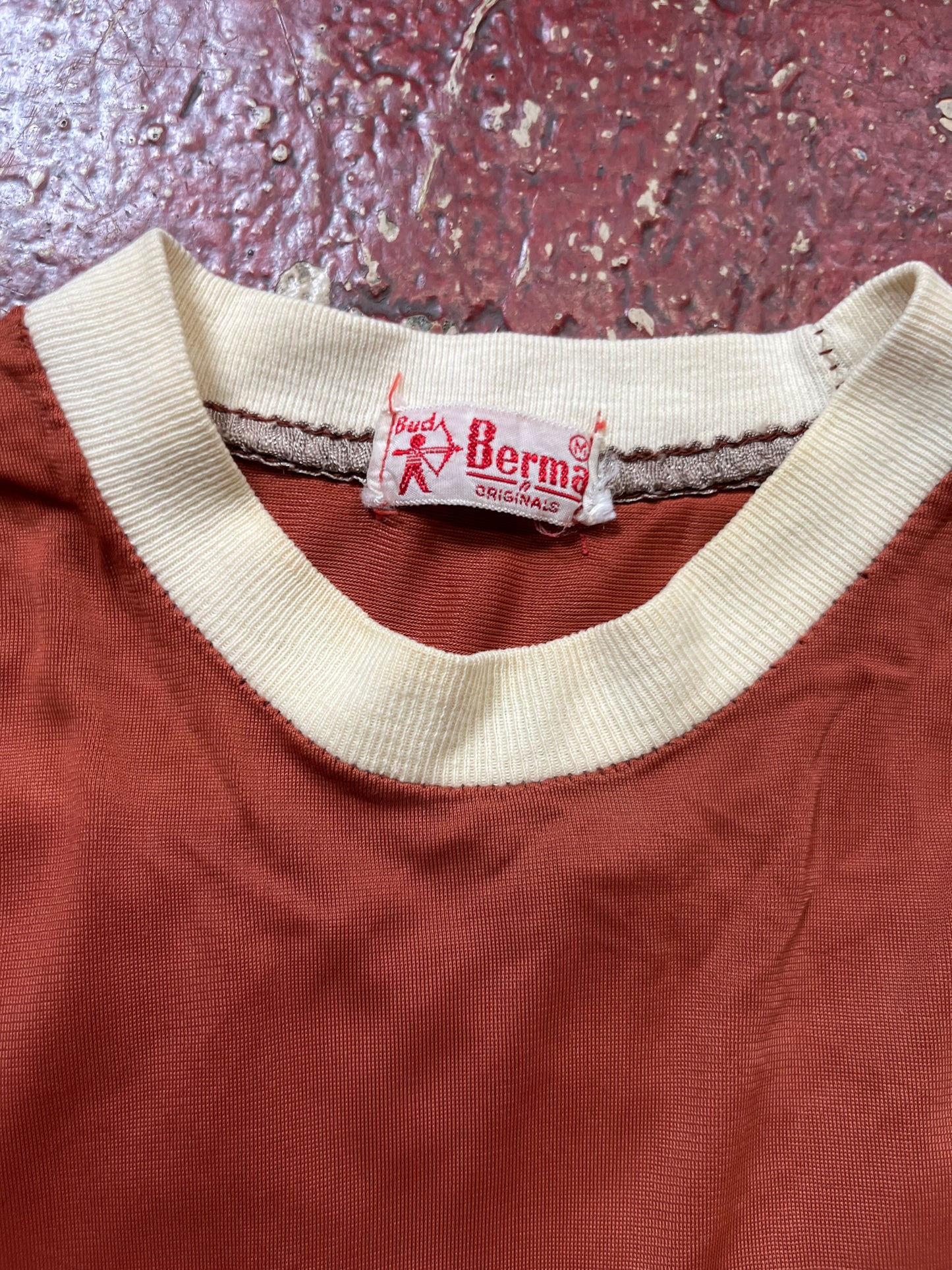 50s/60s Berma Bud Nylon Ringer Tee